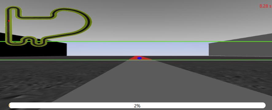 (In blue) centroid calculated over the region of interest.